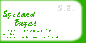 szilard buzai business card